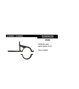 BRUMI Staffa filtro adat.  Brumi Special 10 HP    Filtro S120003