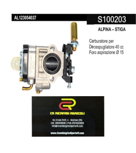 ALPINA – STIGA    Carburatore per Decespugliatore 40 cc Foro aspirazione Ø 15