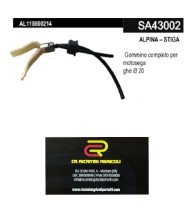 ALPINA – STIGA Gommino completo compatibile per motoseghe Ø 20 Alpina-Stiga