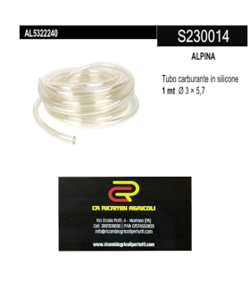 ALPINA Tubo carburante in silicone 1 mt Ø 3 × 5,7