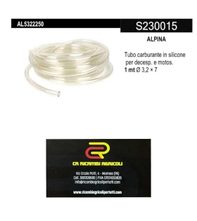 ALPINA Tubo carburante in silicone per decespugliatore e motosega  1 mtØ 3,2 × 7