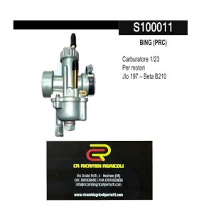 BING (PRC)    Carburatore 1/23   Per motori   Jlo 197 – Beta B210