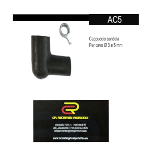 Cappuccio candela Per cavo Ø 3 e 5 mm