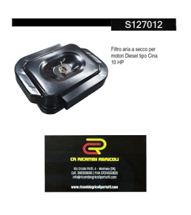 CINA Filtro aria a secco per motori Diesel tipo Cina 10 HP