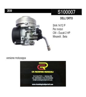 DELL’ORTO SHA 14/12 P Per motori  CM – Ducati 2 HP Minarelli . Beta
