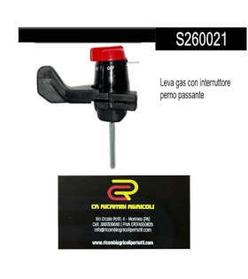 Leva gas con interruttore perno passante