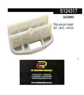 OLEOMAC Filtro aria per modelli 937 – 941C – 941CX