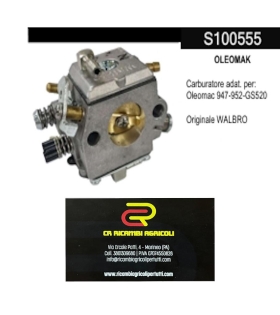 OLEOMAK Carburatore adat. per: Oleomac 947-952-GS520 Originale WALBRO