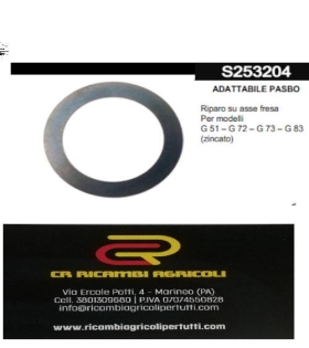 ADATTABILE PASBO Riparo su asse fresa Per modelli  G 51 – G 72 – G 73 – G 83  (zincato)