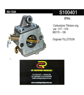 STIHL Carburatore Tillotson orig. per : 017 – 018  MS170 – 180  Originale TILLOTSON