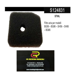 STIHL Filtro aria per modelli  BG56 – BG86 – SH56 – SH86  – BG66