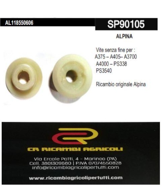 Immagine 0 di ALPINA Vite senza fine per : A375 – A405– A3700 A4000 – PS338 PS3540 Ricambio originale Alpina