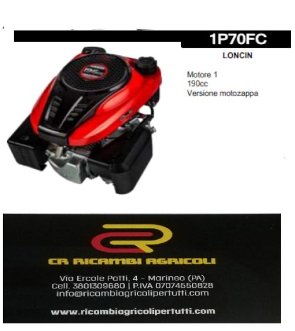 Immagine 0 di LONCIN Motore 1 190cc Versione motozappa