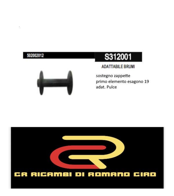 Immagine 0 di ADATTABILE BRUMI Sostegno zappette primo elemento – esag. 19 Adat. Pulce