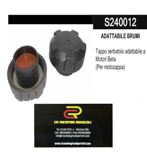 Immagine 0 di ADATTABILE BRUMI Tappo  adattabile a Motori Beta  (Per motozappa)