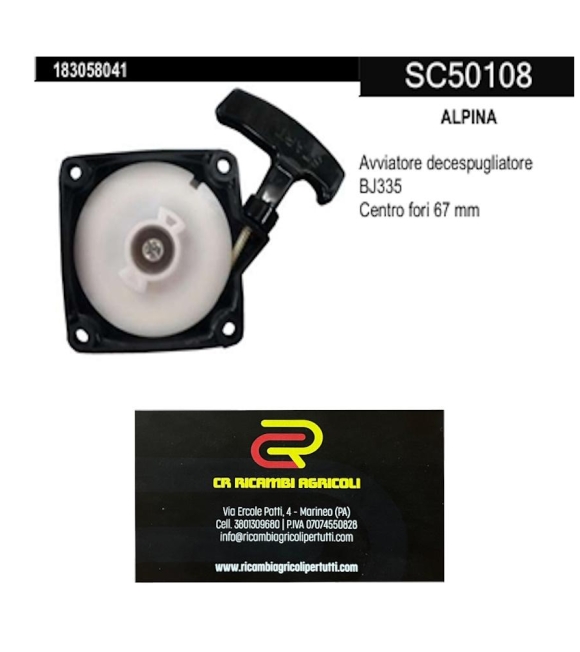 Immagine 0 di ALPINA Avviatore decespugliatore BJ335 Centro fori 67 mm
