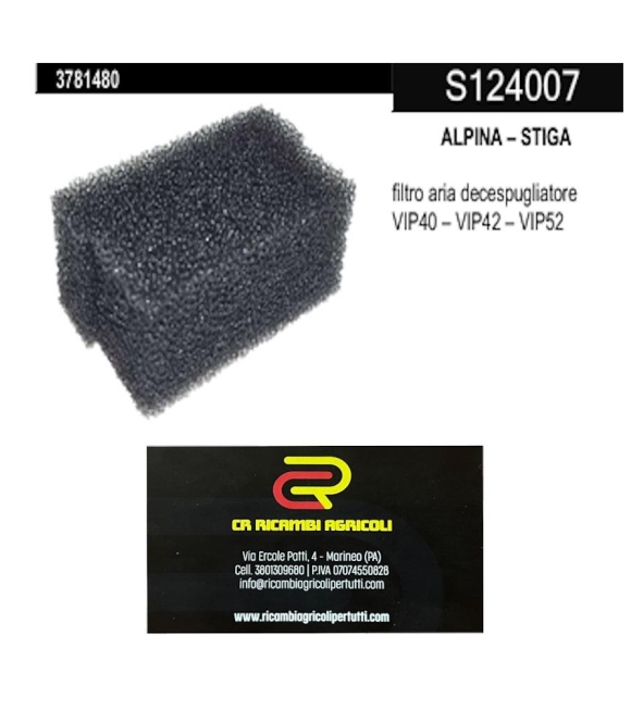 Immagine 0 di ALPINA – STIGA filtro aria decespugliatore VIP40 – VIP42 – VIP52