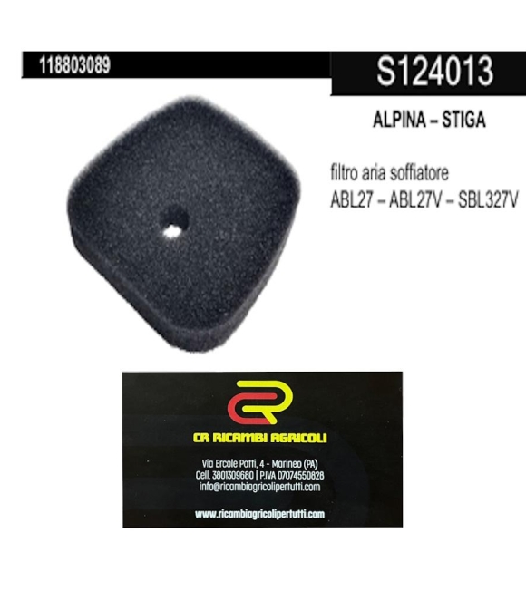 Immagine 0 di ALPINA – STIGA filtro aria soffiatore ABL27 – ABL27V – SBL327V