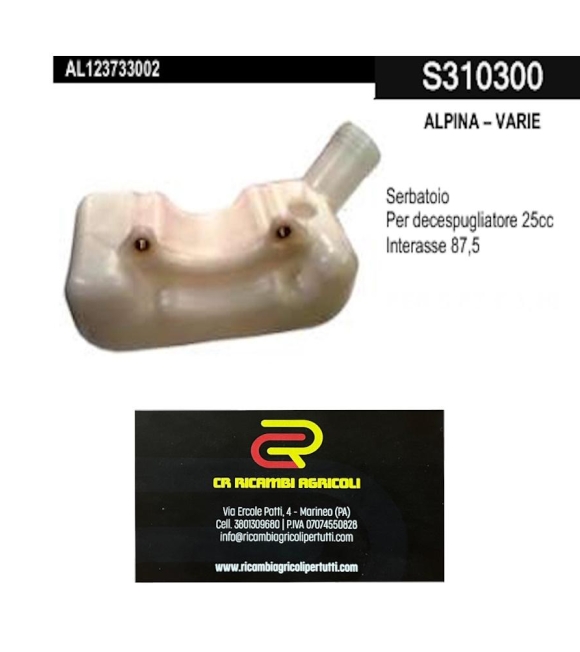 Immagine 0 di ALPINA – VARIE Serbatoio  Per  25cc Interasse 87,5