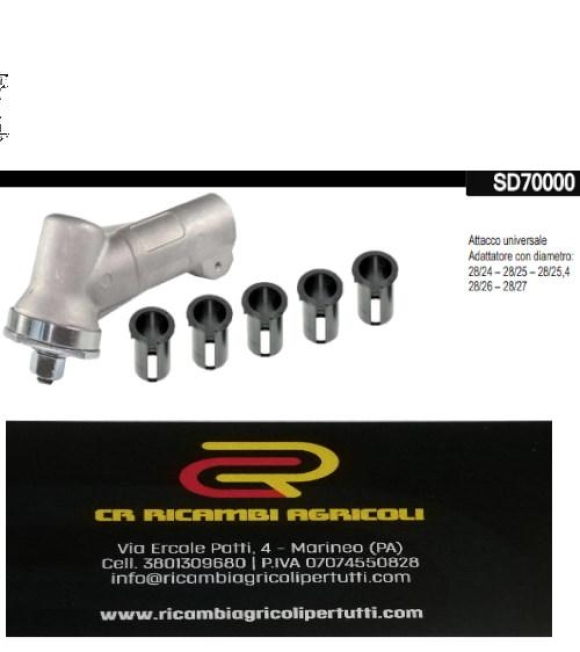 Immagine 0 di UNIVERSALE Attacco universale Adattatore con diametro: 28/24 – 28/25 – 28/25,4 28/26 – 28/27