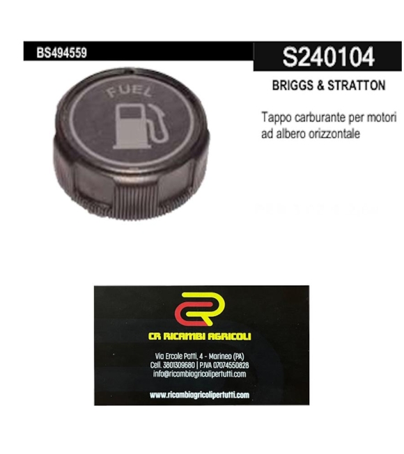 Immagine 0 di BRIGGS & STRATTON Tappo carburante ad albero orizzontale