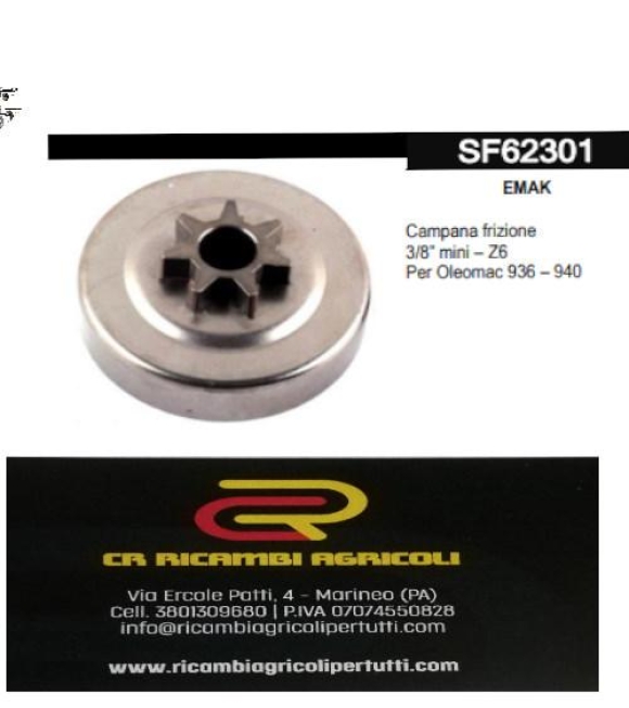Immagine 0 di EMAK Campana 3/8” mini – Z6 Per Oleomac 936 – 940