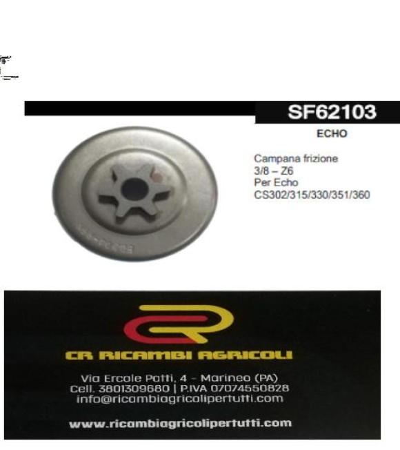 Immagine 0 di ECHO Campana 3/8 – Z6 Per Echo CS302/315/330/351/360