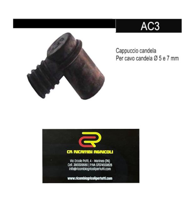 Immagine 0 di Cappuccio candela Per cavo candela Ø 5 e 7 mm