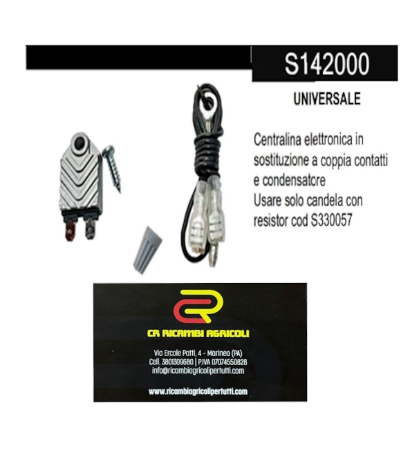 Immagine 0 di Centralina elettronica in sostituzione a coppia contatti e condensatore Usare solo candela con resistor cod S330057