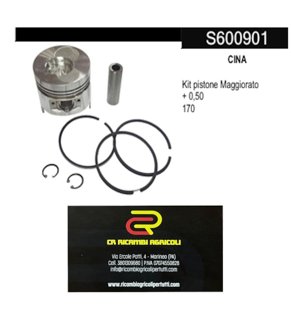 Immagine 0 di CINA Kit pistone Maggiorato + 0,50 170