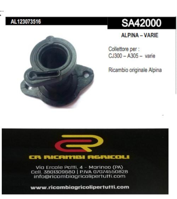 Immagine 0 di ALPINA – VARIE Collettore per : CJ300 – A305 – varie Ricambio originale Alpina