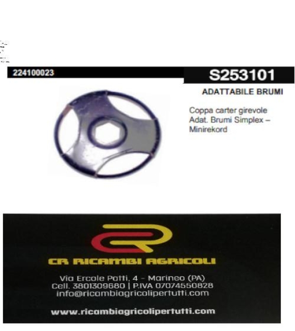 Immagine 0 di ADATTABILE BRUMI Coppa carter girevole Adat. Brumi Simplex – Minirekord