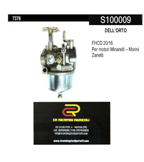 Immagine 0 di DELL’ORTO FHCD 20/16 Per motori Minarelli – Morini Zanetti