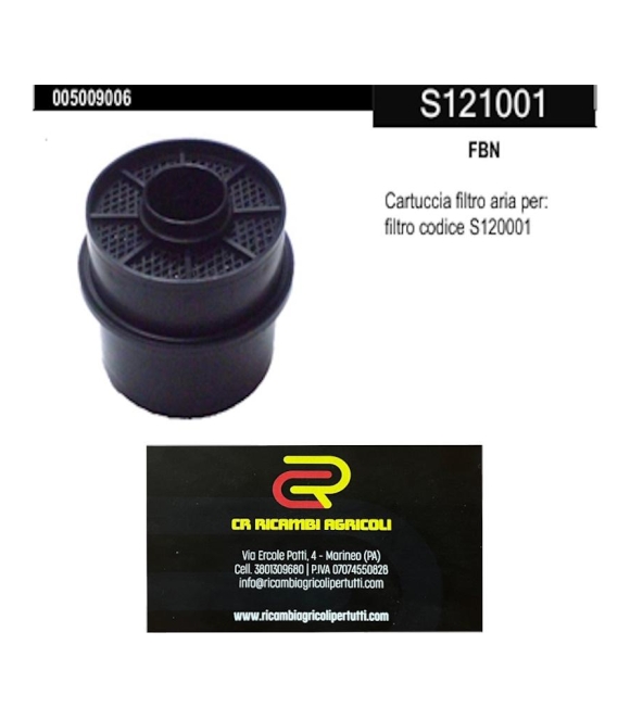 Immagine 0 di FBN Cartuccia filtro aria per: filtro codice S120001