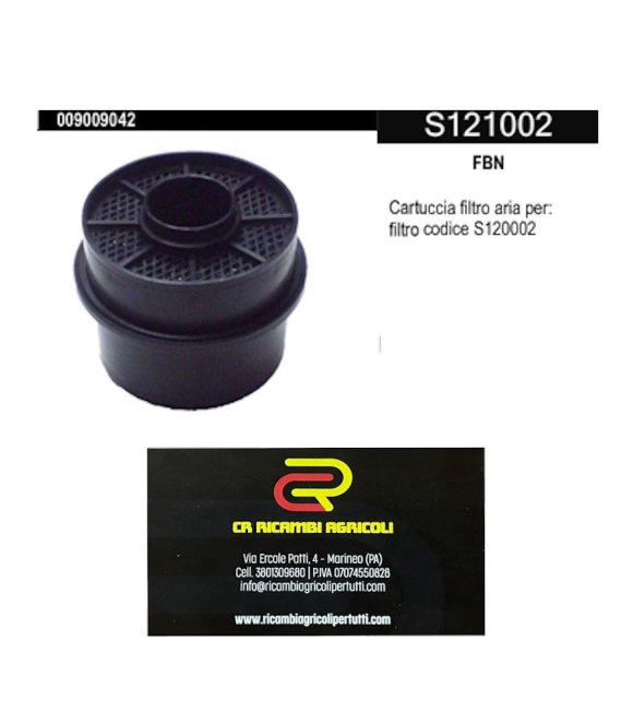 Immagine 0 di FBN Cartuccia filtro aria per: filtro codice S120002