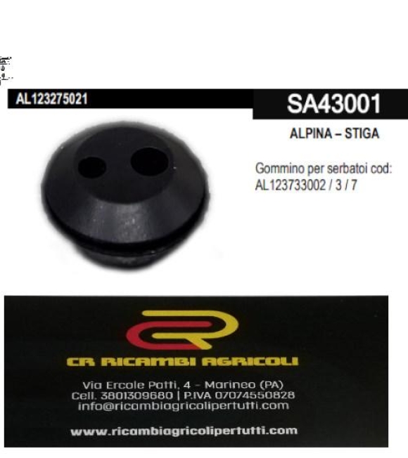 Immagine 0 di ALPINA – STIGA Gommino per serbatoi cod: 123733002 / 3 / 7