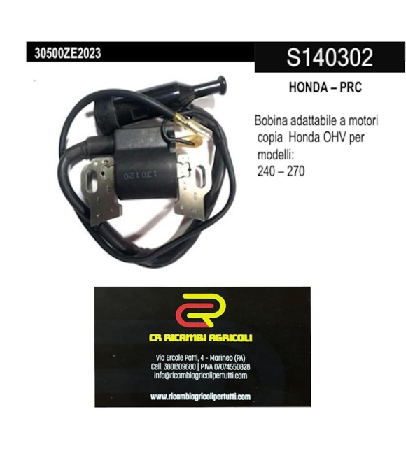 Immagine 0 di HONDA – PRC Bobina adattabile a motori copia Honda OHV per modelli: 240 – 270