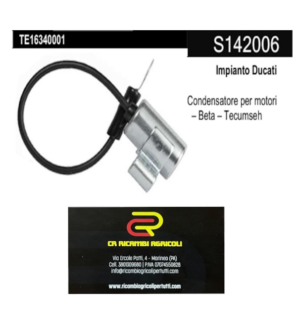 Immagine 0 di Impianto Ducati Condensatore per motori – Beta – Tecumseh
