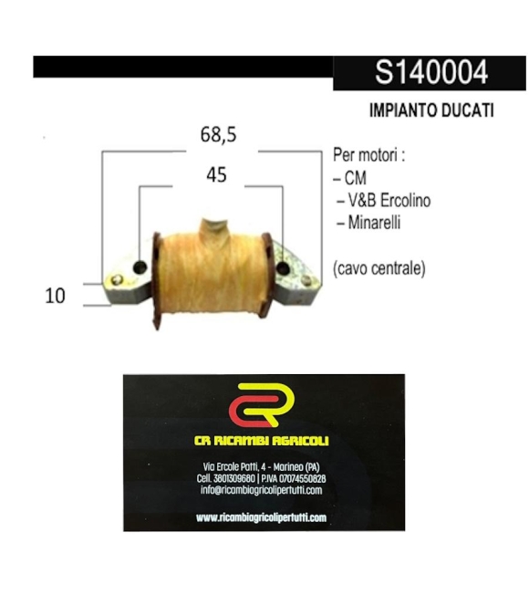 Immagine 0 di Impianto Ducati per motori : – CM – V&B Ercolino – Minarelli (cavo centrale)
