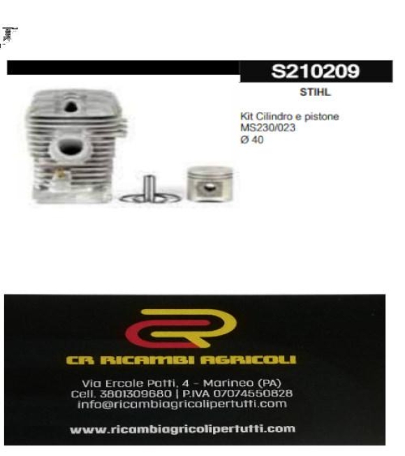 Immagine 0 di Kit Cilindro e pistone MS230/023 Ø 40