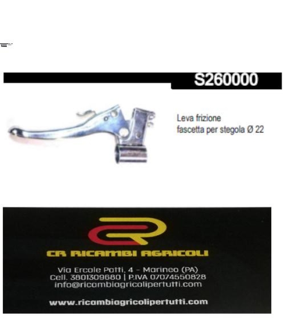 Immagine 0 di Leva frizione fascetta per stegola Ø 22