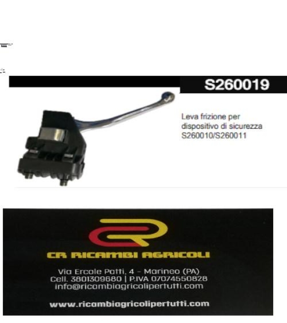 Immagine 0 di Leva frizione per dispositivo di sicurezza S260010/S260011