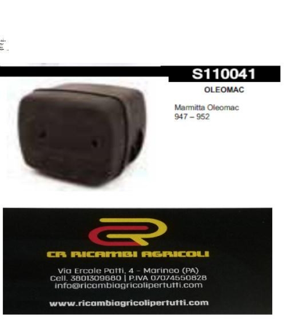 Immagine 0 di OLEOMA Marmitta Oleomac 947 – 952