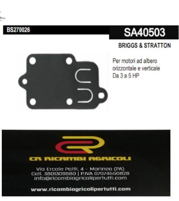 Immagine 0 di BRIGGS & STRATTON Membrana BRIGGS & STRATTON albero orizzontale e verticale Da 3 a 5 HP