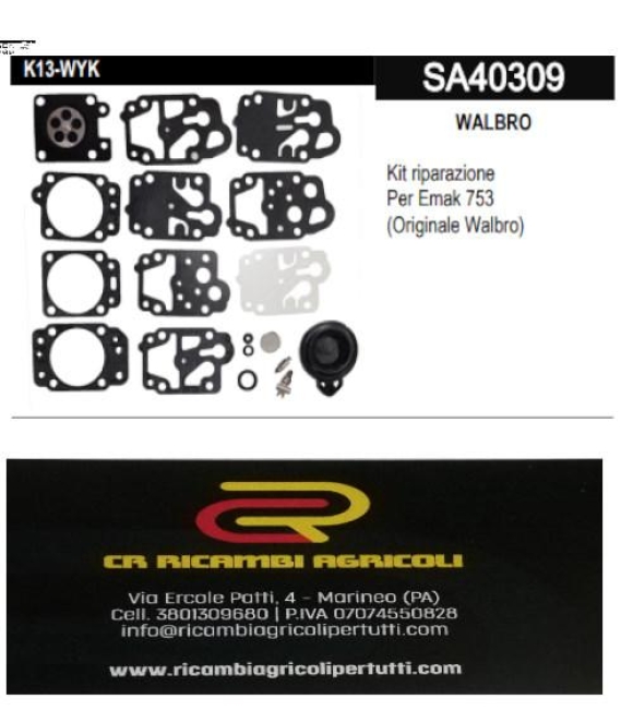 Immagine 0 di WALBRO membrane Kit riparazione Per Emak 753 (Originale Walbro)
