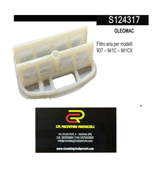 Immagine 0 di OLEOMAC Filtro aria per modelli 937 – 941C – 941CX