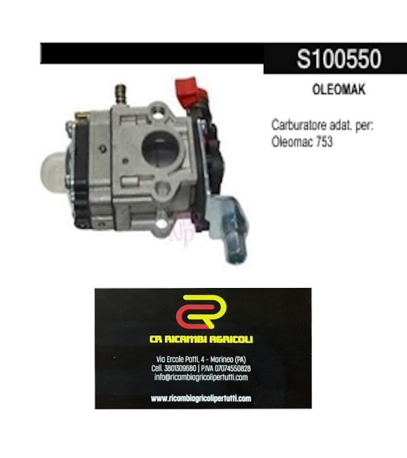 Immagine 0 di OLEOMAK Carburatore adat. per: Oleomac 753