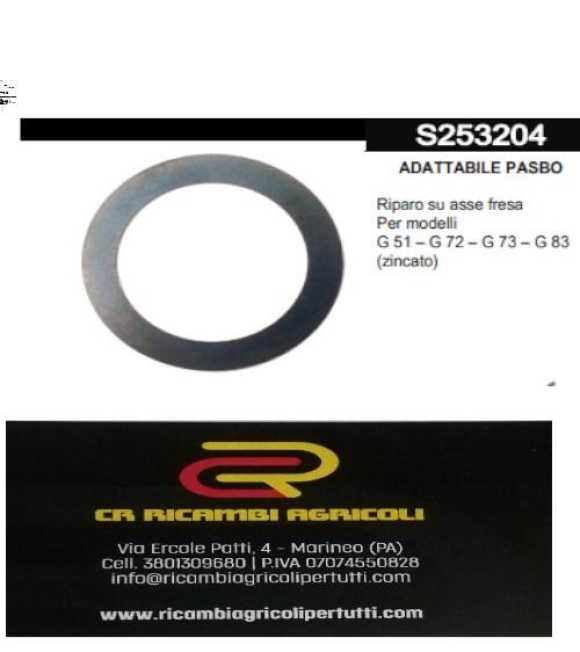 Immagine 0 di ADATTABILE PASBO Riparo su asse fresa Per modelli G 51 – G 72 – G 73 – G 83 (zincato)