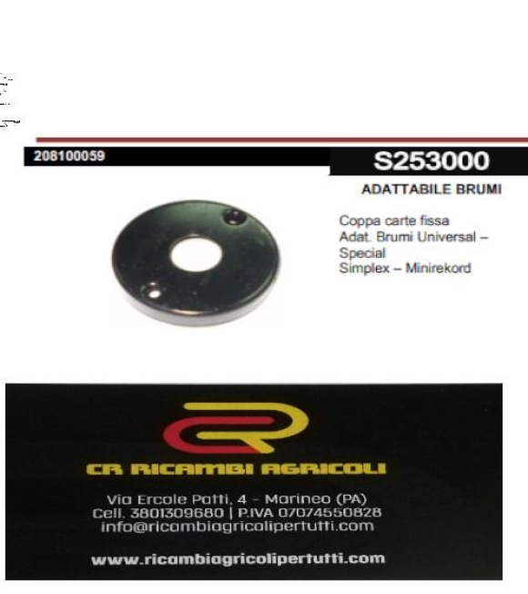 Immagine 0 di ADATTABILE PASBO Riparo su asse fresa Per modello G 94 Es. 30 (zincato)