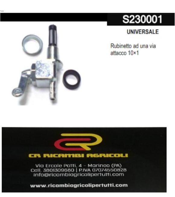 Immagine 0 di UNIVERSALE Rubinetto ad una via attacco 10×1